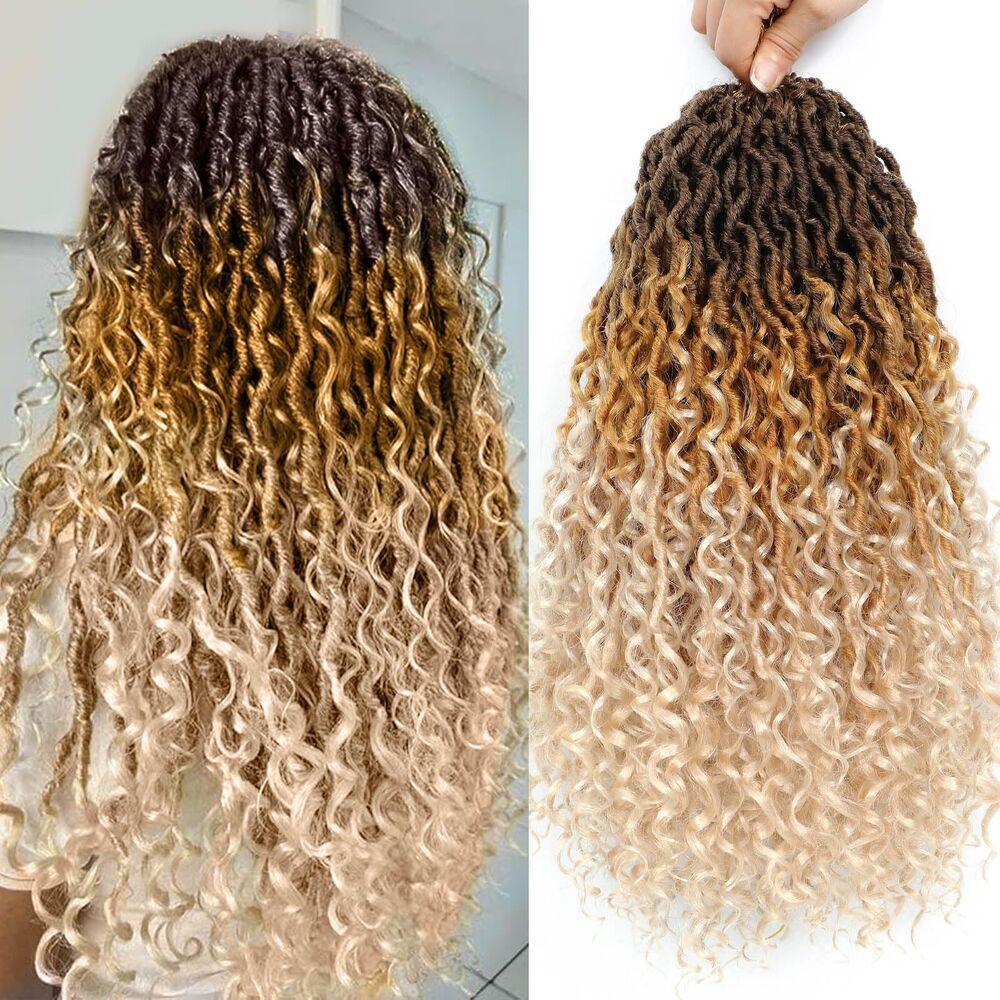 14" Goddess Locs Crochet Hair, 8-Pack